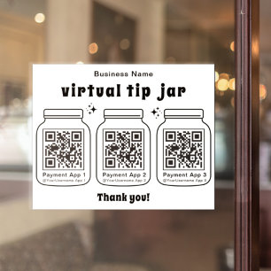 Adesivo Jar de Dica Virtual com 3 Código QR