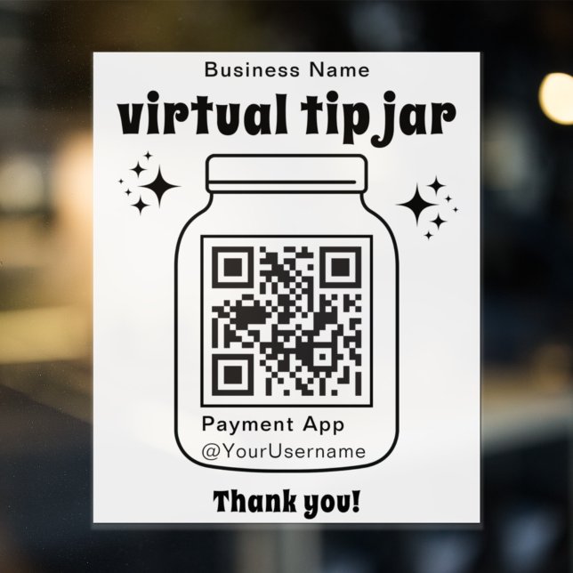 Adesivo Jar de Dica Virtual com Código QR (Criador carregado)