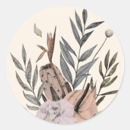 Adesivo Jardim Botânico Boho - Ilustração Floral