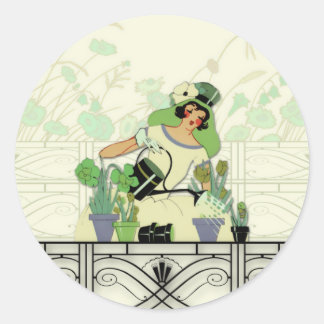ADESIVO JARDIM DA JANELA, ART DECO LADY: VERÃO VERDES