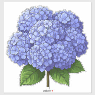 Adesivo 🌸 Jardim de Cachos Florais de Hortênsia Azul 🌸