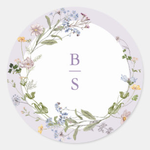 Adesivo Jardim de Casamento de Prado de Flores Silvestres 