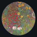 Adesivo Jardim de Fazenda Gustav Klimt com Vinhetas Girass<br><div class="desc">Jardim de Fazenda Gustav Klimt com adesivos Sunflower. Pintura a óleo na canvas entre 1905 e 1906. Embora o Klimt seja mais reconhecido por seu período de ouro que produziu obras clássicas como The Kiss and Portrait of Adele Bloch Bauer, a artista também produziu algumas pinturas paisagísticas tremendamente charmosas. A...</div>