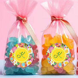 Adesivo Jardim de Flores de Primavera Caprichosas Monogram