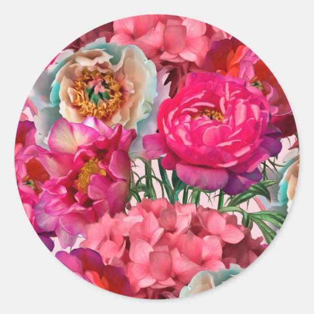 Adesivo Jardim de flores românticas (Frente)