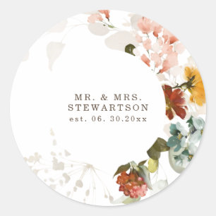 Adesivo Jardim de Flores Silvestres em Aquarela Elegante