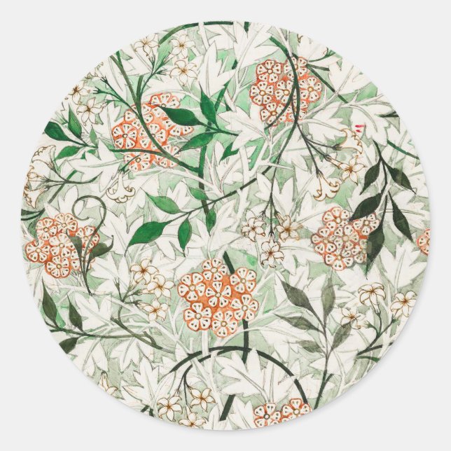 Adesivo Jardim de Jasmim William Morris Flor Clássica (Frente)