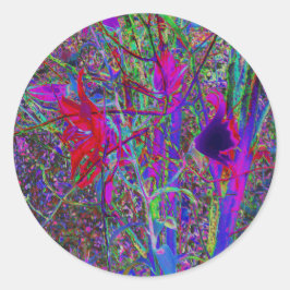 Adesivo Jardim de Lírios Cores de Arco-íris Abstrato Psico