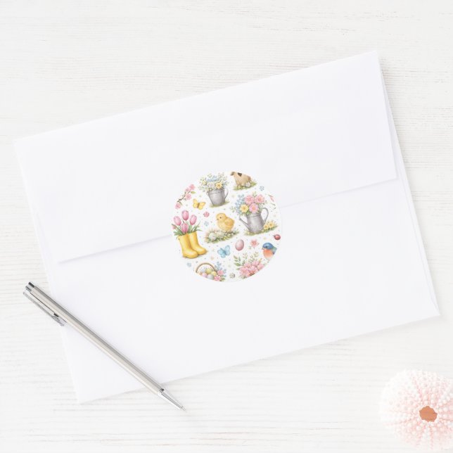 Adesivo Jardim de Primavera Páscoa  (Envelope)
