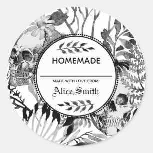 Adesivo Jardim do Crânio de Aquarela