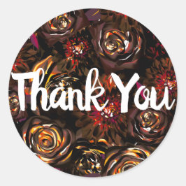 Adesivo Jardim Escuro Flores de Outono Laranja Casamento d