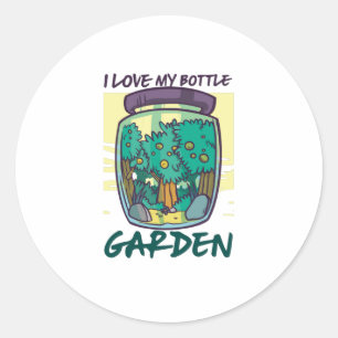 Adesivo Jardim - Eu Amo Meu Jardim De Garrafas