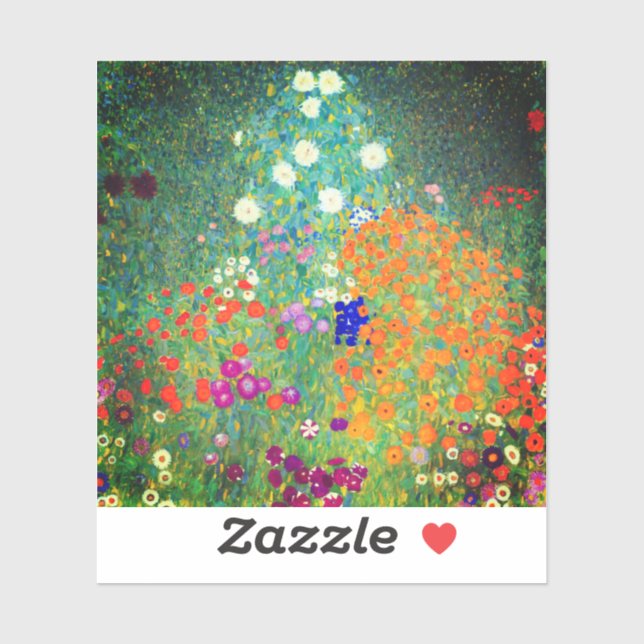 Adesivo Jardim Flor Gustav Klimt (Folha)