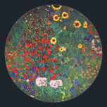 Adesivo Jardim Flor Gustav Klimt<br><div class="desc">Vinhetas com Fazenda de pintura a óleo de Gustav Klimt com girassóis (1907). Um belo jardim de girassóis e belas flores azuis,  vermelhas,  roxas,  rosa e brancas. Um presente de excelente para fãs de Arte Nouveau e de Arte Austríaca.</div>