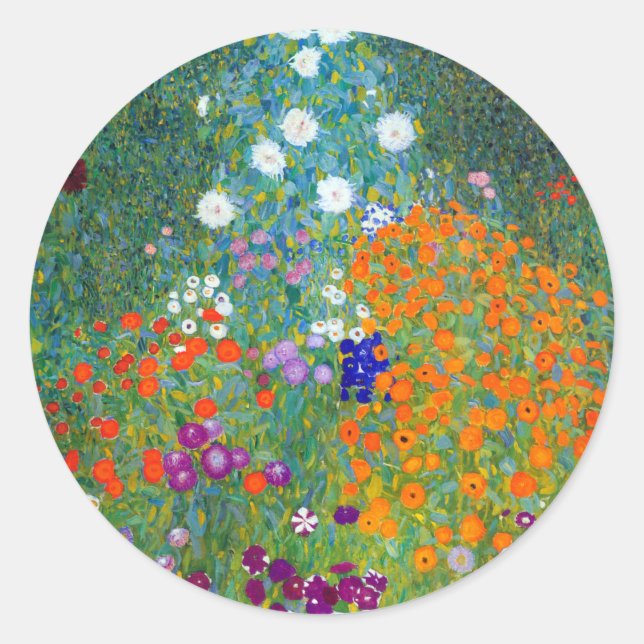 Adesivo Jardim Flor, Gustav Klimt (Frente)