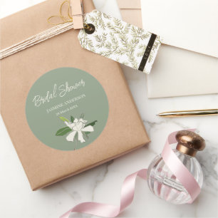 Adesivo Jardim Floral Branco de Gardenia Simples Chuveiro 