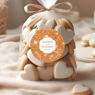 Adesivo Jardim Floral Elegante Casamento Dourado Cobre