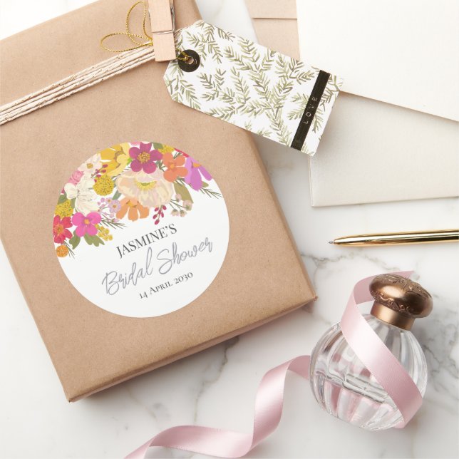 Adesivo  Jardim Floral Verão Chuveiro de Noiva    (Presentear)