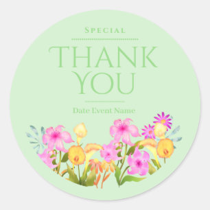 Adesivo Jardim Floral Verde Obrigado