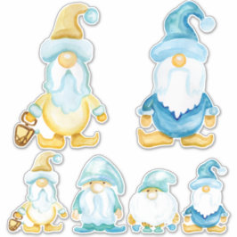 Adesivo Jardim Gnomo Bros Aquarela Pintado Quarto de Crian