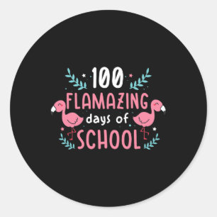 Adesivo Jardim Infantil: 100 Dias De Professora Flamingo K