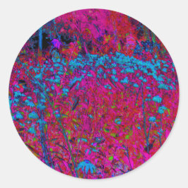 Adesivo Jardim Magenta Psicodélico Púrpura Lily Flor