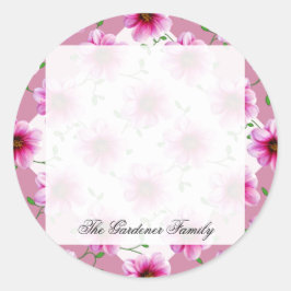 Adesivo Jardim Românico Rosa Dahlia Flor em qualquer Cor