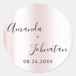 Adesivo Jardim Skinny Simples Nome Data Preto Rosa Pastel