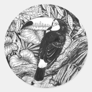 Adesivo Jardim tropical tucano
