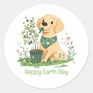 Adesivo Jardinagem Feliz Dia da Terra para Ouros