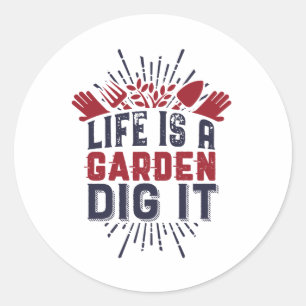 Adesivo Jardinagem Motivacional Cita Vida Um Jardim Fazend