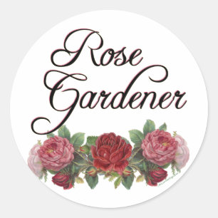 Adesivo Jardineiro cor-de-rosa que diz com rosas
