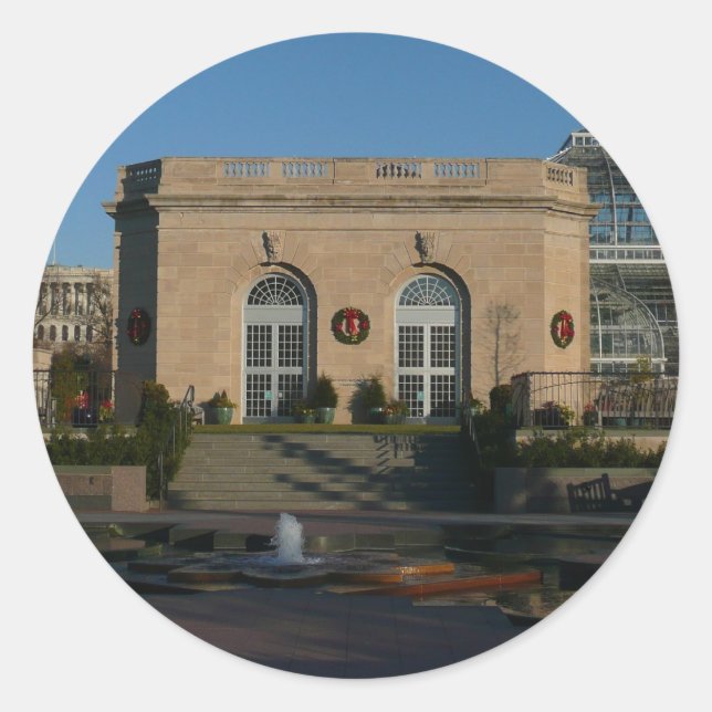 Adesivo Jardins Botânicos no Natal em Washington DC (Frente)
