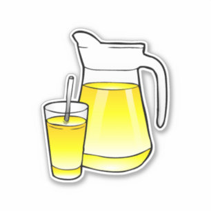 Adesivo Jarra de suco e copo