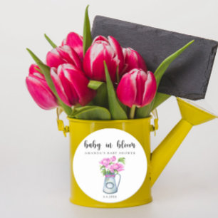 Adesivo Jarro de flores em aquarela - bebê em flor