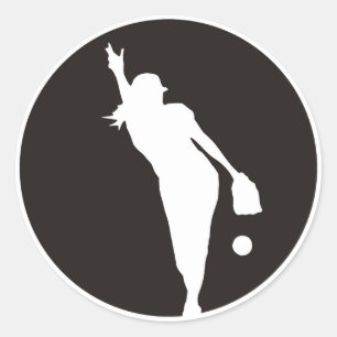 Adesivo jarro do círculo do softball