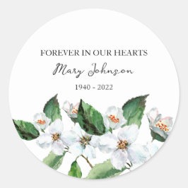 Adesivo Jasmine Memorial Funeral Classic Round Sticker