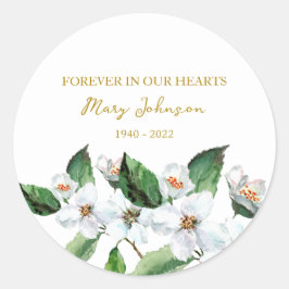 Adesivo Jasmine Memorial Funeral Classic Round Sticker
