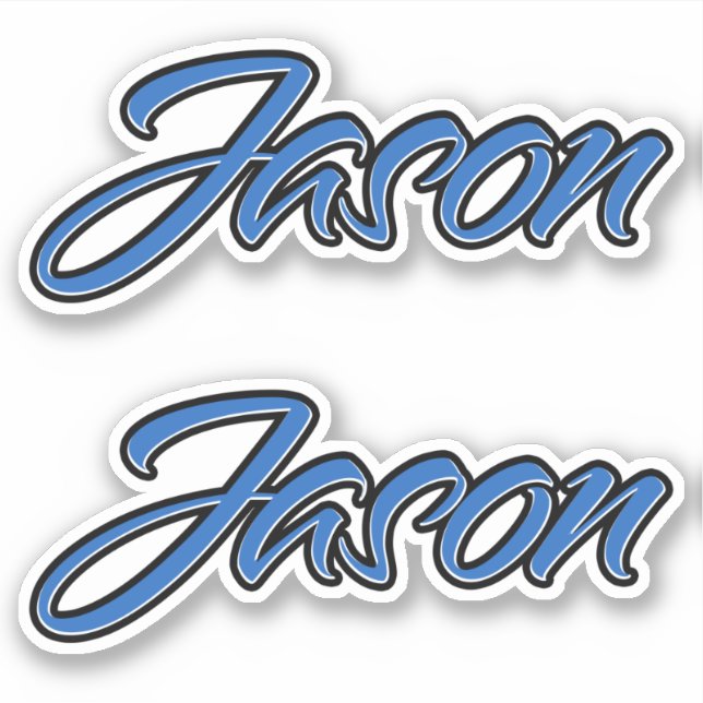 Adesivo Jason Name blue Aufkleber Sticker Stickerset (Frente)