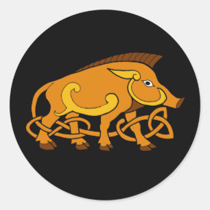 Adesivo Javali celta do nó da arte medieval