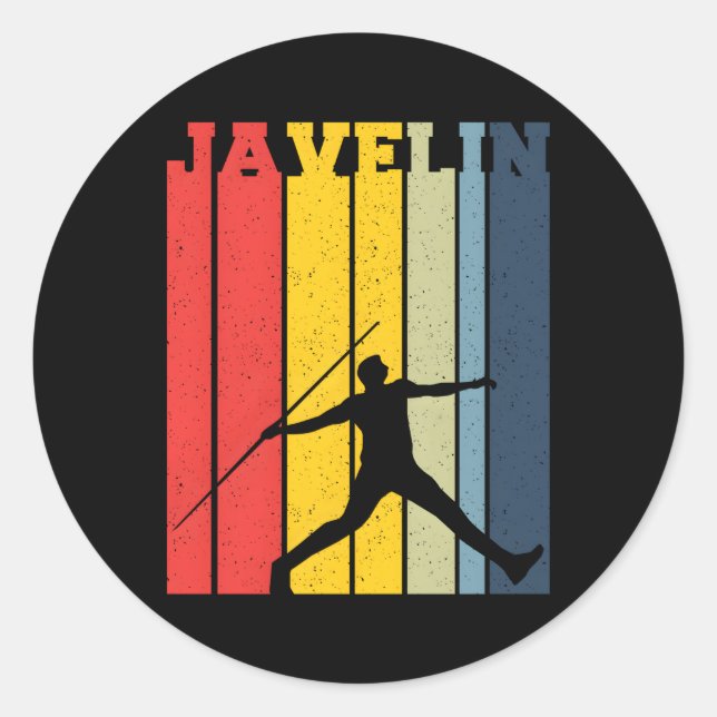 Adesivo Javelin Thrower Athlete Track E Atiramento De Camp (Frente)