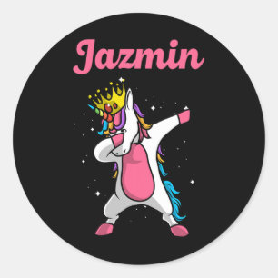 Adesivo Jazmin Gift Name Personalizado Birthday Dabbing Un