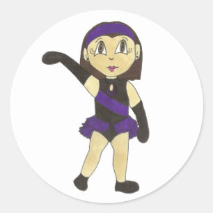 Adesivo Jazz Dance Considerando Roxo Costume Dançarina