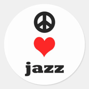 Adesivo jazz do amor da paz