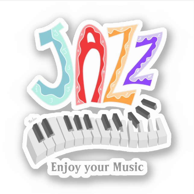 Adesivo Jazz Lettering Sticker (Frente)