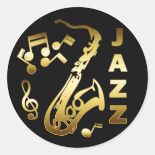 ADESIVO JAZZ PRETO E DOURADO