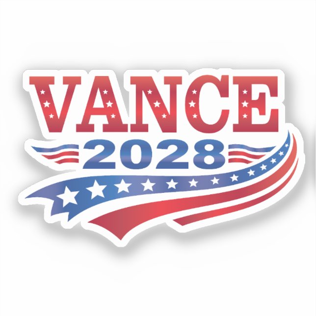 Adesivo JD Vance President 2028 (Frente)
