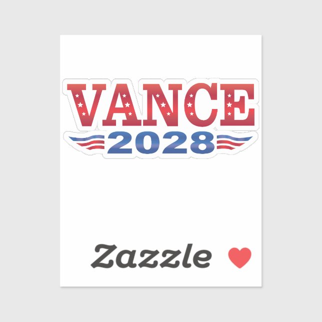 Adesivo JD Vance Presidente 2028 (bs) (Folha)