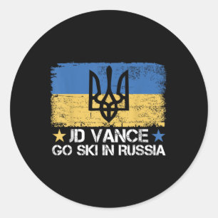 Adesivo Jd Vance Ski Na Rússia Engraçado Dizendo _ Trump 2