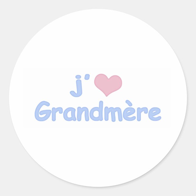 Adesivo Je "coeur" Grandmère (Frente)